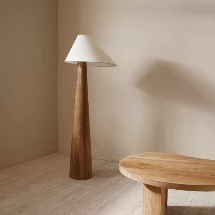 Golden Walnut Floor Lamp