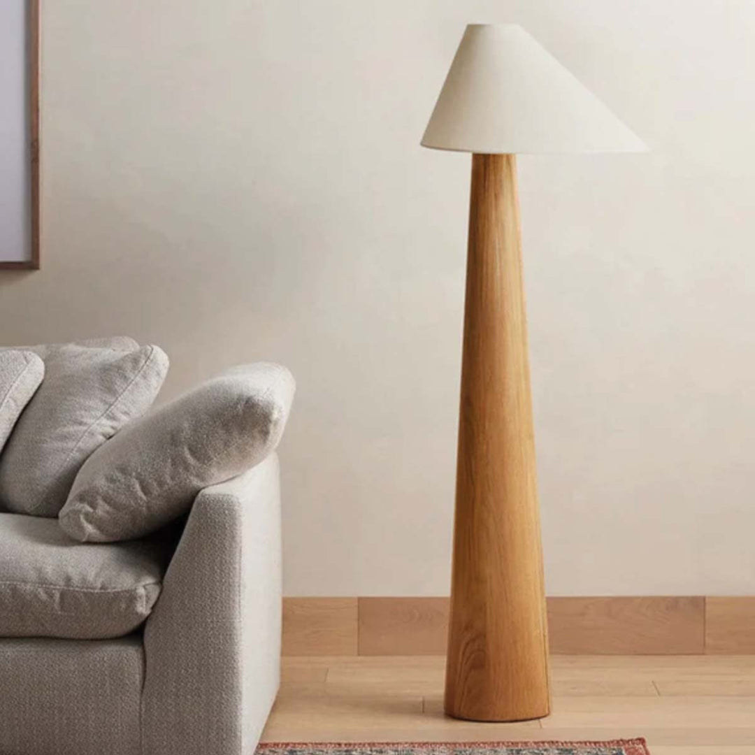 Golden Walnut Floor Lamp